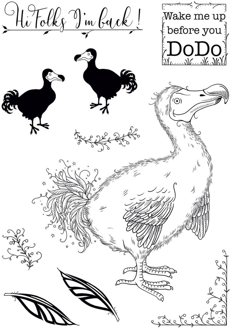 Pink Ink Designs Cookie Dodo 6 in x 8 in Clear Stamp Set-8