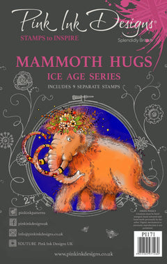 Pink Ink Designs Mammoth Hugs 6 in x 8 in Clear Stamp Set-1