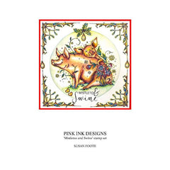 Pink Ink Designs Mistletoe & Swine 6 in x 8 in Clear Stamp Set-3