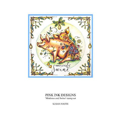 Pink Ink Designs Mistletoe & Swine 6 in x 8 in Clear Stamp Set-2