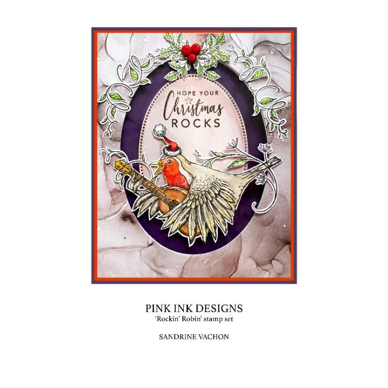 Pink Ink Designs Rockin Robin 6 in x 8 in Clear Stamp Set-4