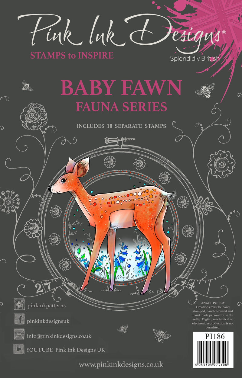 Pink Ink Designs Fawn 6 in x 8 in Clear Stamp Set-1