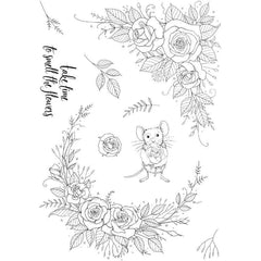 Pink Ink Designs Sweet Rose 6 in x 8 in Clear Stamp Set-16