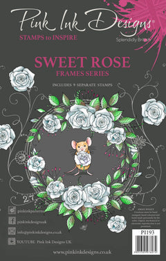 Pink Ink Designs Sweet Rose 6 in x 8 in Clear Stamp Set-1