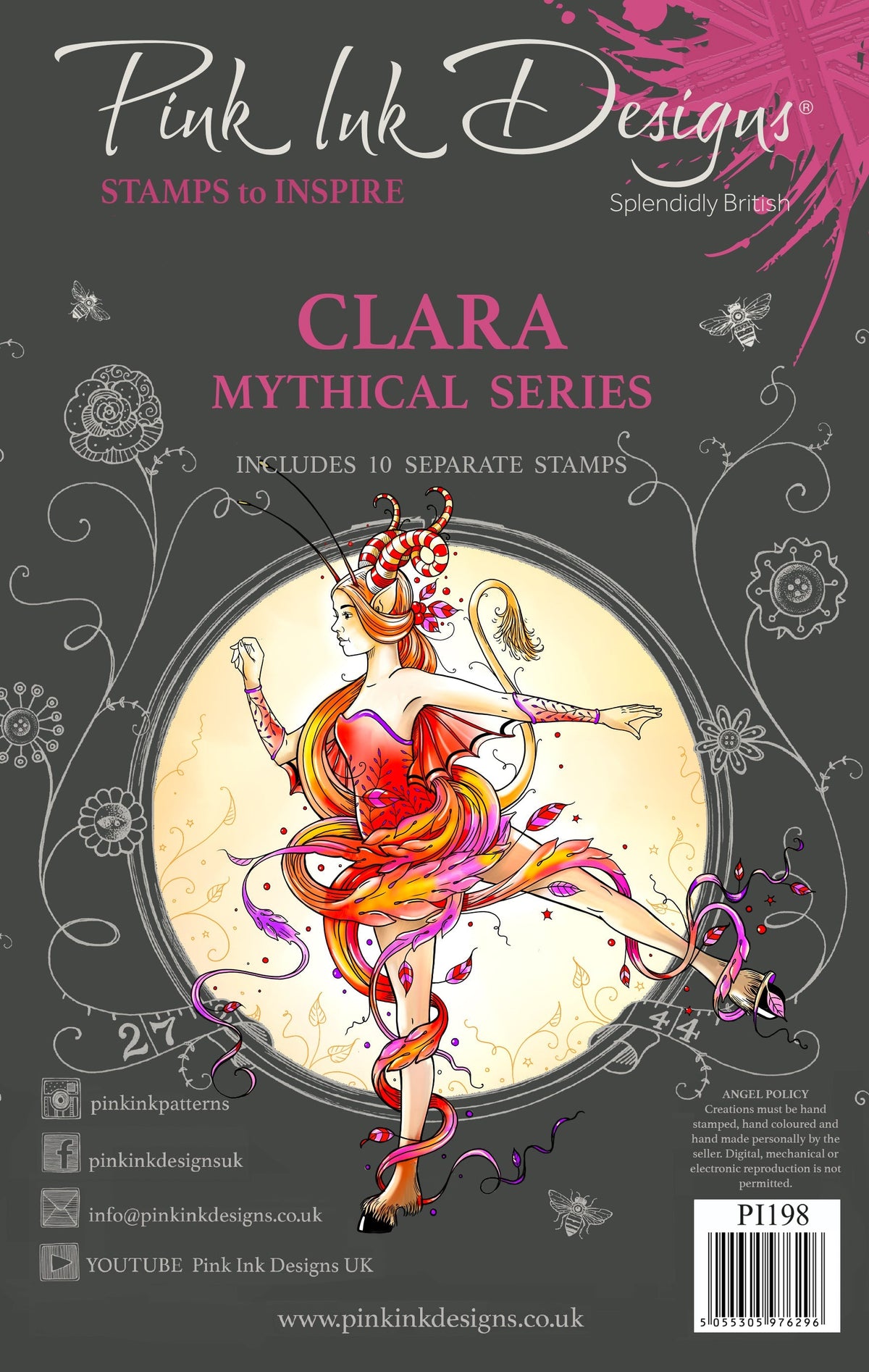Pink Ink Designs Clara 6 in x 8 in Clear Stamp Set-1