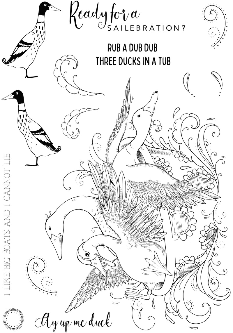 Pink Ink Designs Rub A Dub Dub 6 in x 8 in Clear Stamp Set-12