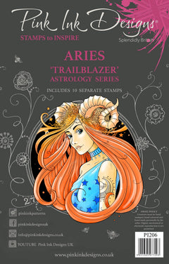 Pink Ink Designs Aries Trailblazer 6 in x 8 in Clear Stamp Set-1