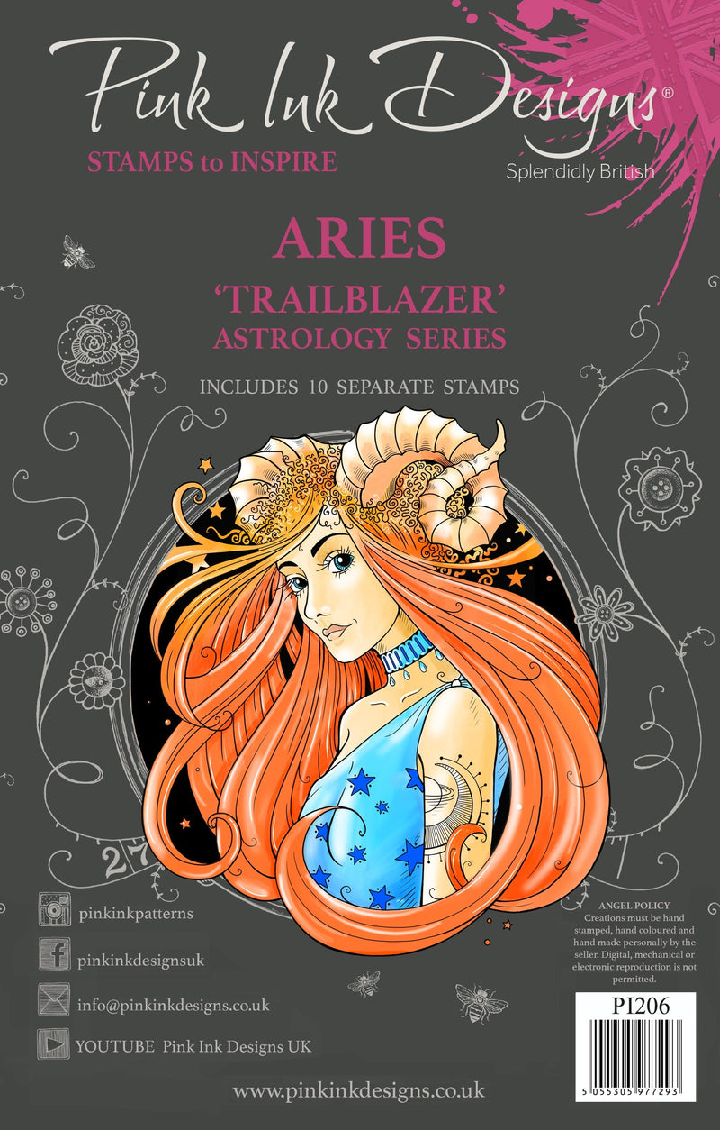 Pink Ink Designs Aries Trailblazer 6 in x 8 in Clear Stamp Set-1