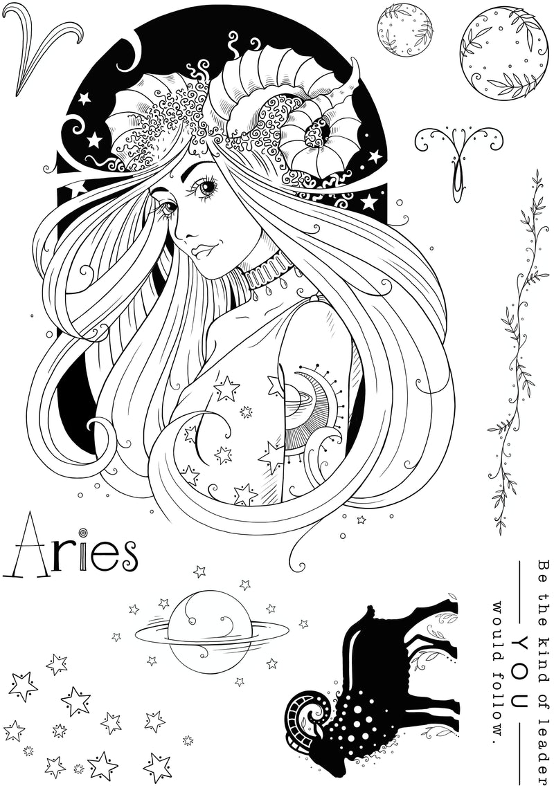 Pink Ink Designs Aries Trailblazer 6 in x 8 in Clear Stamp Set-15
