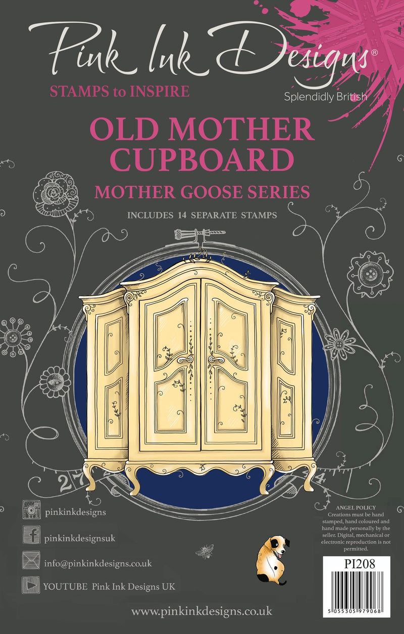 Pink Ink Designs Old Mother Cupboard 6 in x 8 in Clear Stamp Set-1