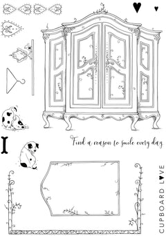 Pink Ink Designs Old Mother Cupboard 6 in x 8 in Clear Stamp Set-2