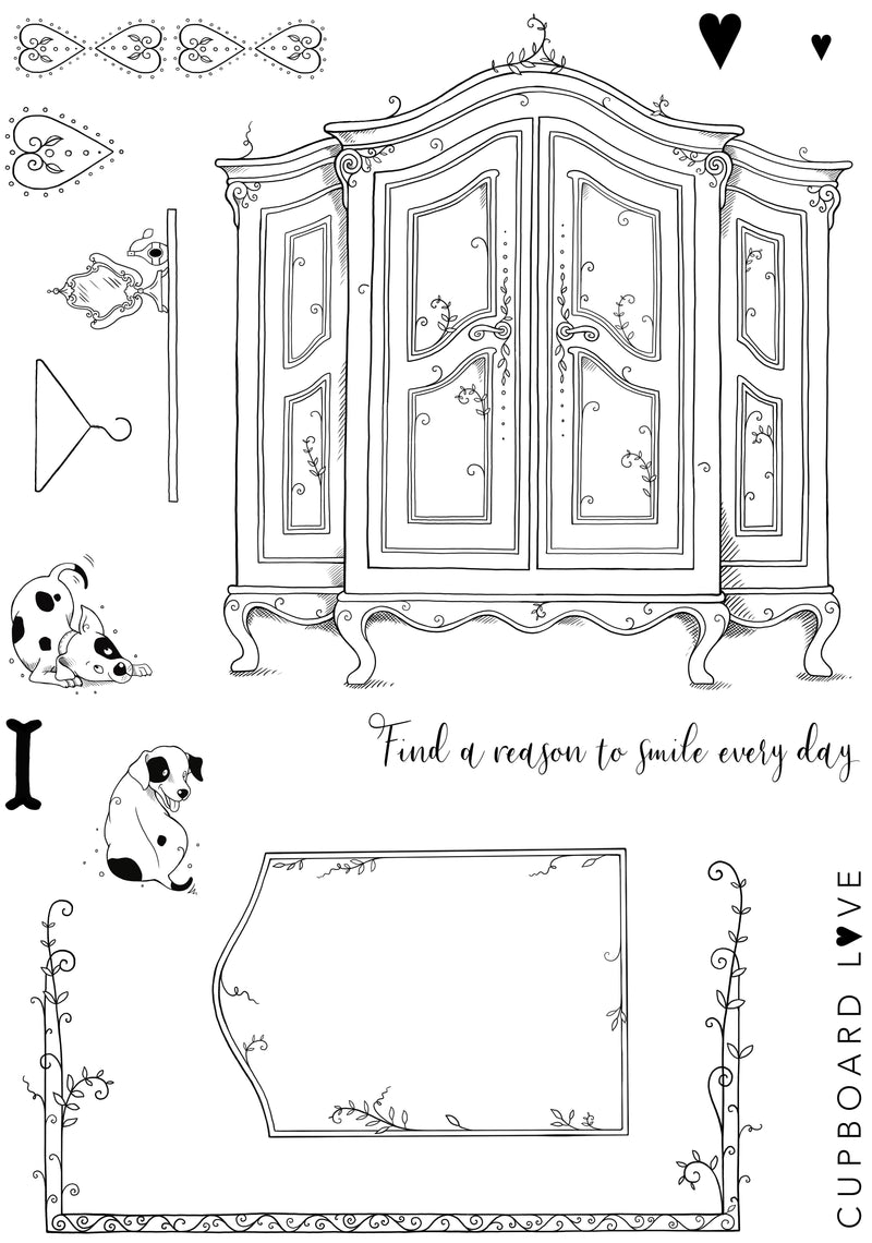 Pink Ink Designs Old Mother Cupboard 6 in x 8 in Clear Stamp Set-2