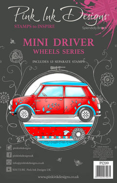 Pink Ink Designs Mini Driver 6 in x 8 in Clear Stamp Set-1