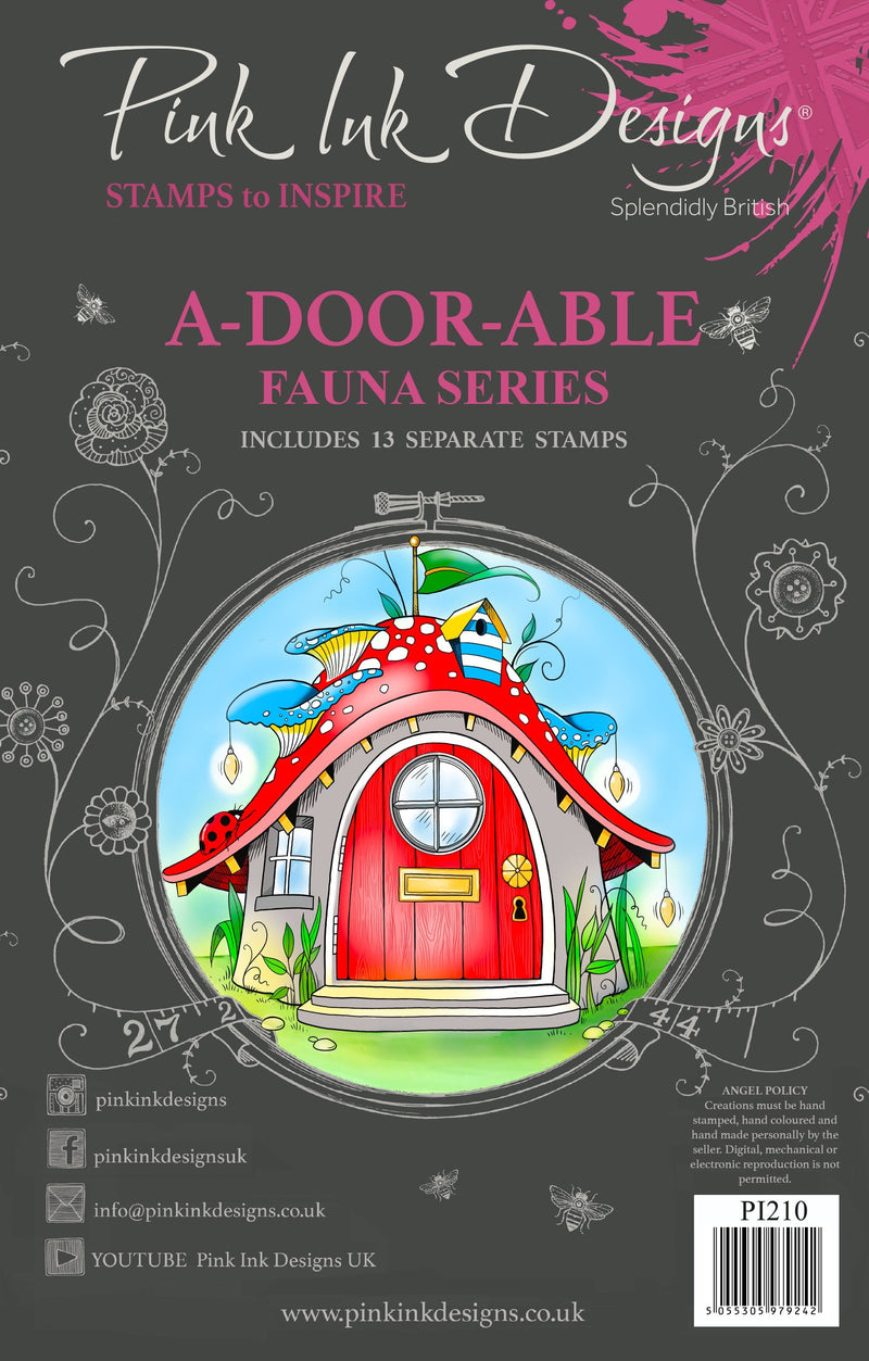 Pink Ink Designs A-Door-Able 6 in x 8 in Clear Stamp Set-1