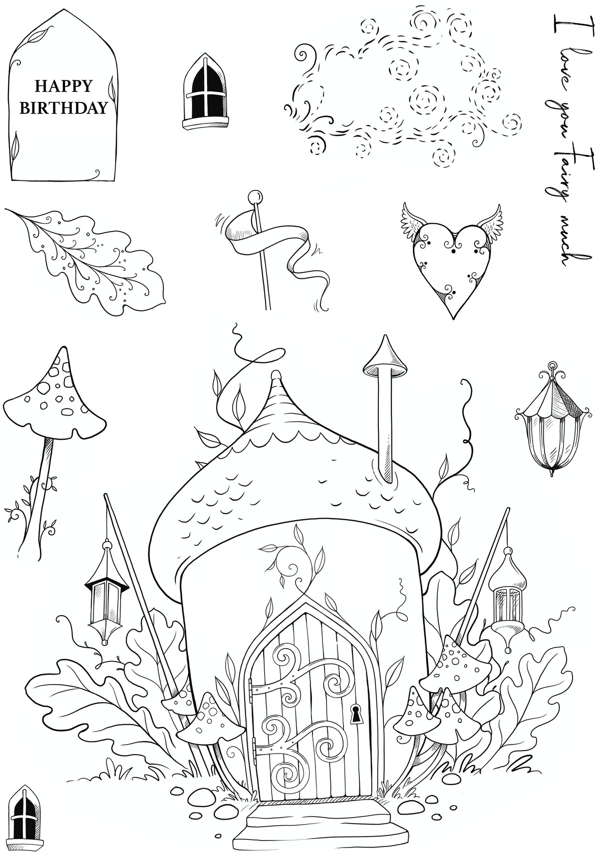 Pink Ink Designs Shine A Light 6 in x 8 in Clear Stamp Set-13