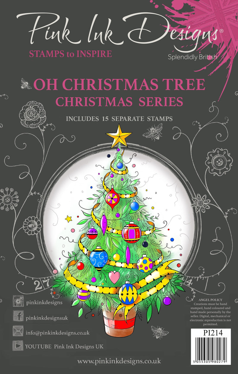 Pink Ink Designs Oh Christmas Tree 6 in x 8 in Clear Stamp Set-1
