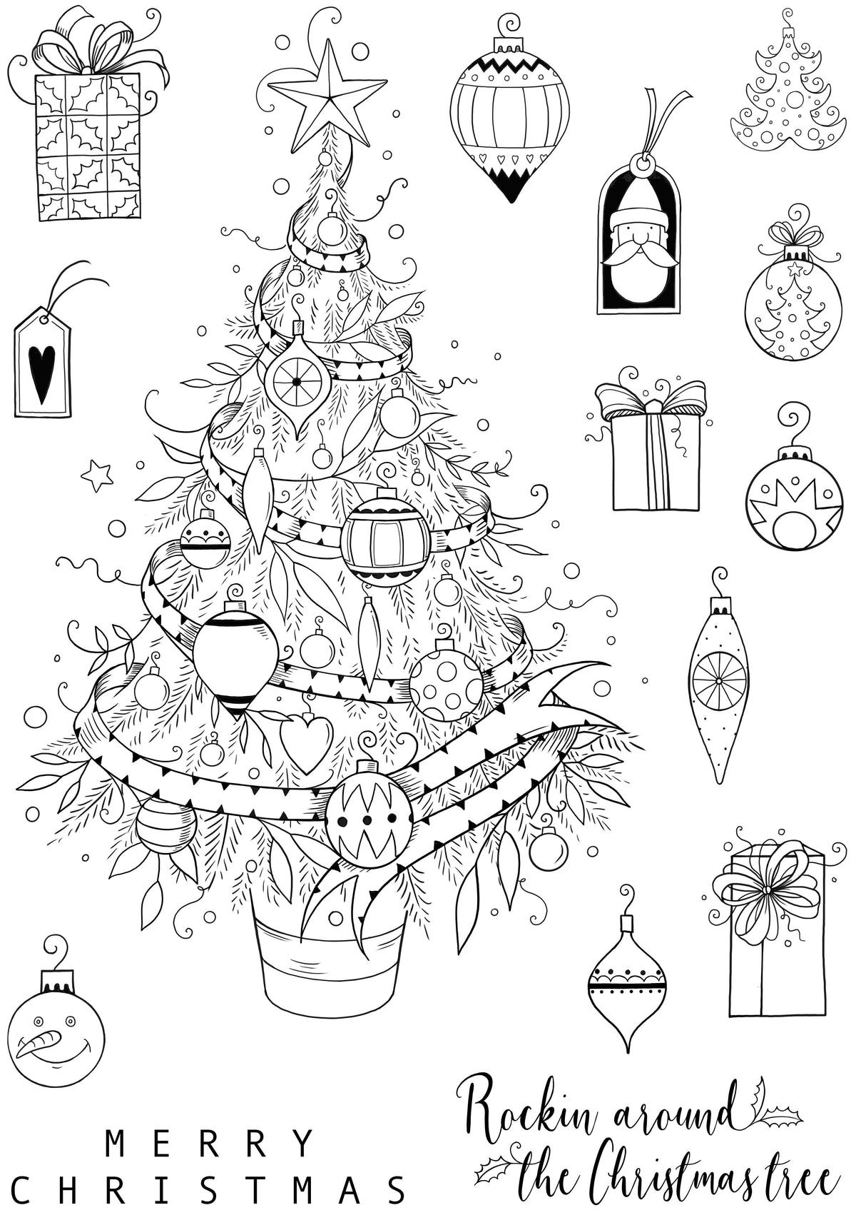 Pink Ink Designs Oh Christmas Tree 6 in x 8 in Clear Stamp Set-13