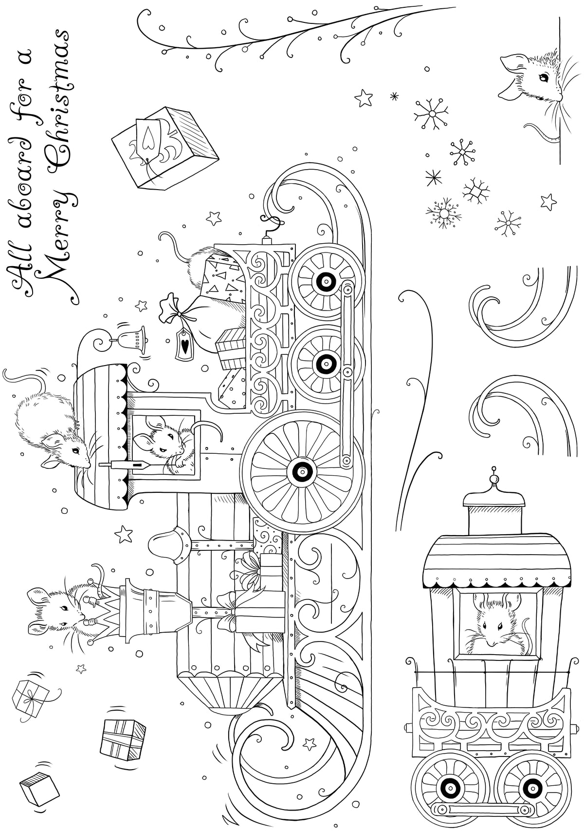 Pink Ink Designs Christ-Mouse Express 6 in x 8 in Clear Stamp Set-8