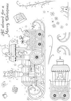 Pink Ink Designs Christ-Mouse Express 6 in x 8 in Clear Stamp Set-8