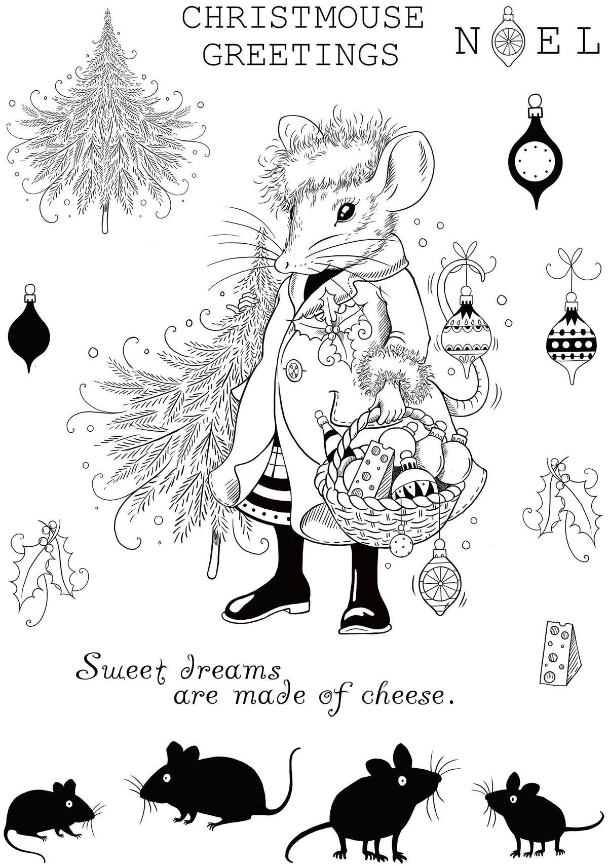 Pink Ink Designs Mouserella 6 in x 8 in Clear Stamp Set-8