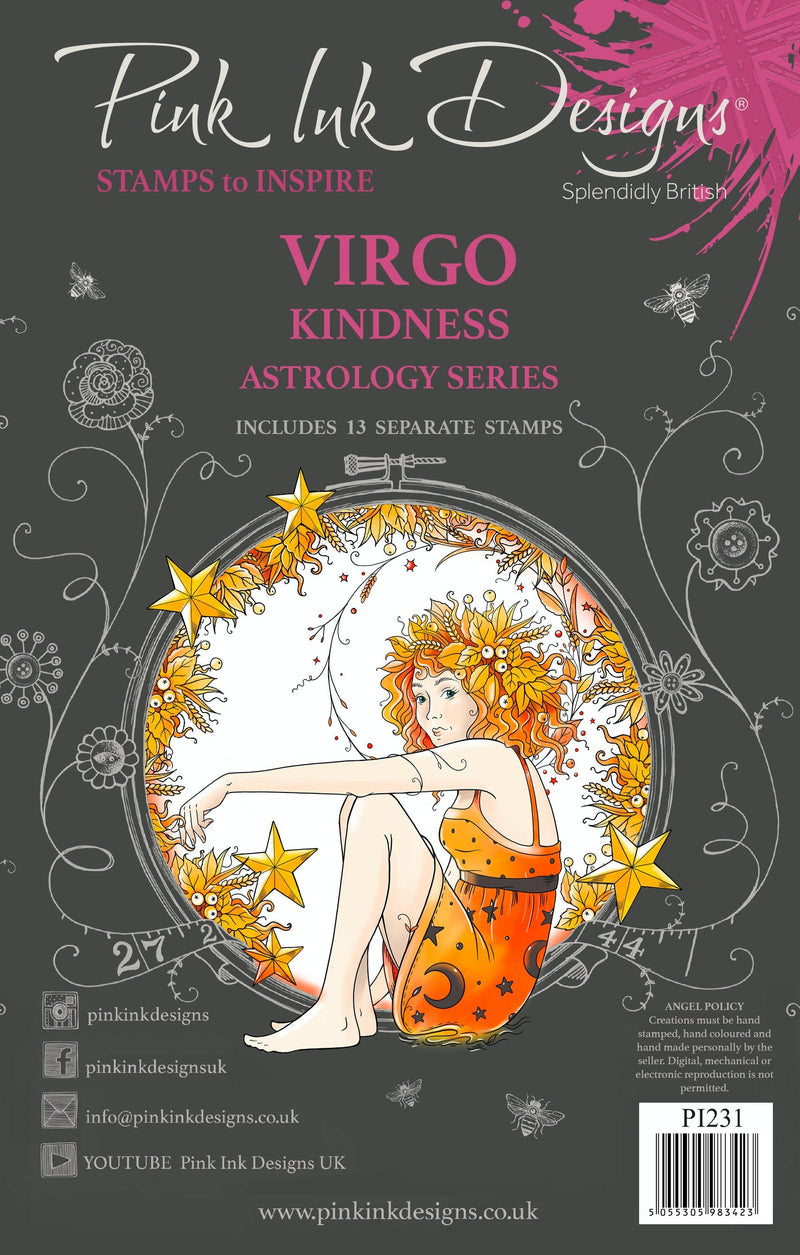 Pink Ink Designs Virgo 6 in x 8 in Clear Stamp Set-1