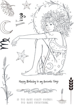 Pink Ink Designs Virgo 6 in x 8 in Clear Stamp Set-10