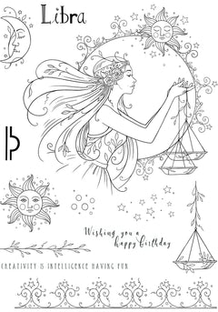 Pink Ink Designs Libra, lot de tampons transparents, 15,24 cm x 20,32 cm-10