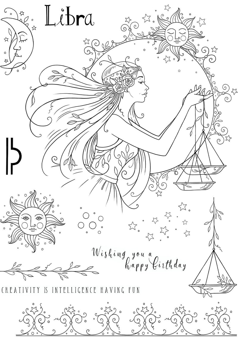 Pink Ink Designs Libra, lot de tampons transparents, 15,24 cm x 20,32 cm-10