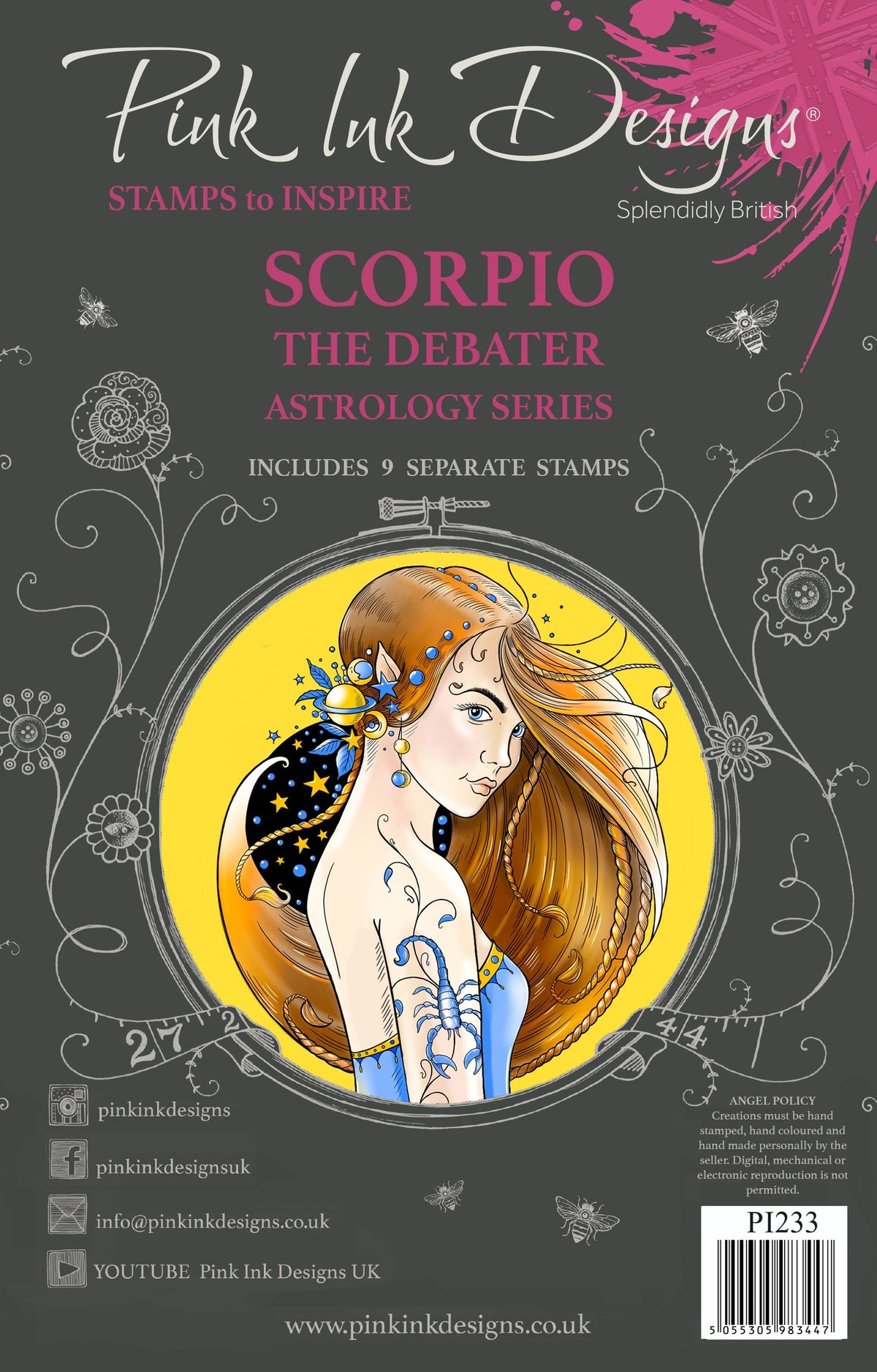 Pink Ink Designs Scorpio 6 in x 8 in Clear Stamp Set-1