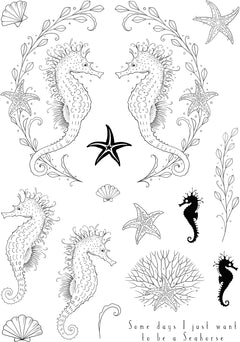 Set de sellos transparentes Seas The Day de 6 pulgadas x 8 pulgadas de Pink Ink Designs-2