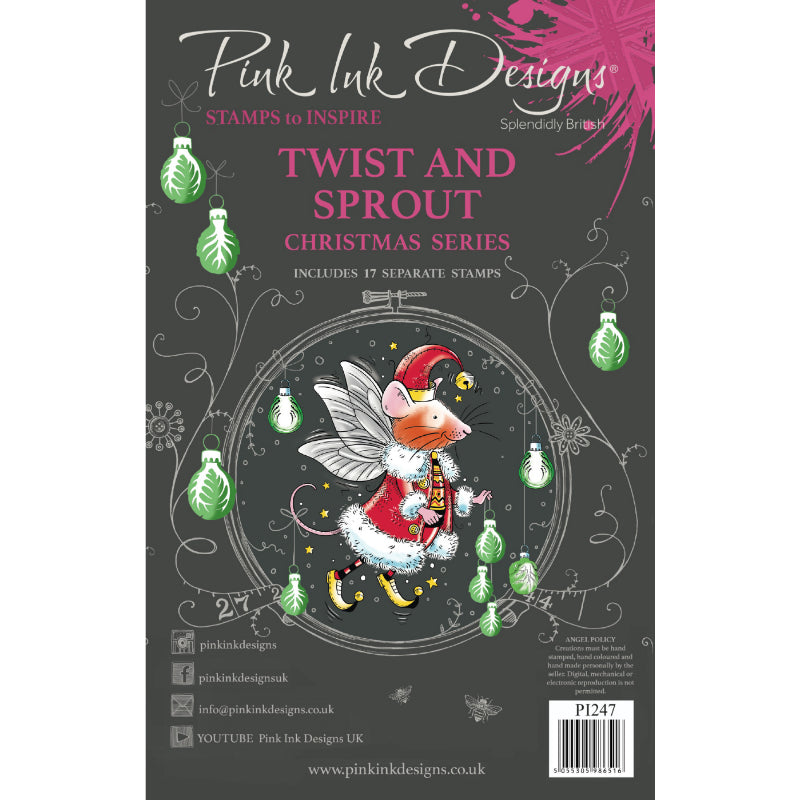Pink Ink Designs Twist & Sprout 6 in x 8 in Clear Stamp Set-1