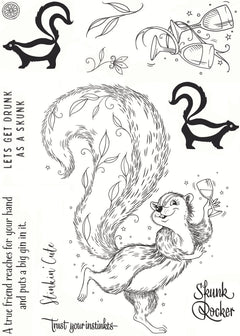 Set de sellos transparentes Stinkin' Cute de Pink Ink Designs, 6 x 8 pulgadas-2