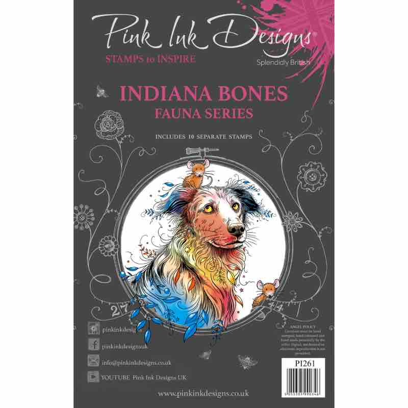 Pink Ink Designs Indiana Bones 6 in x 8 in Clear Stamp Set-1