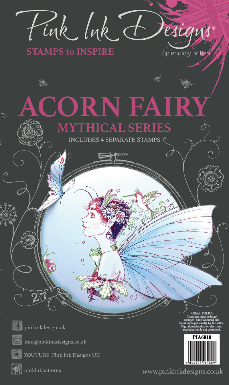 Pink Ink Designs Acorn Fairy A6 Clear Stamp Set-1
