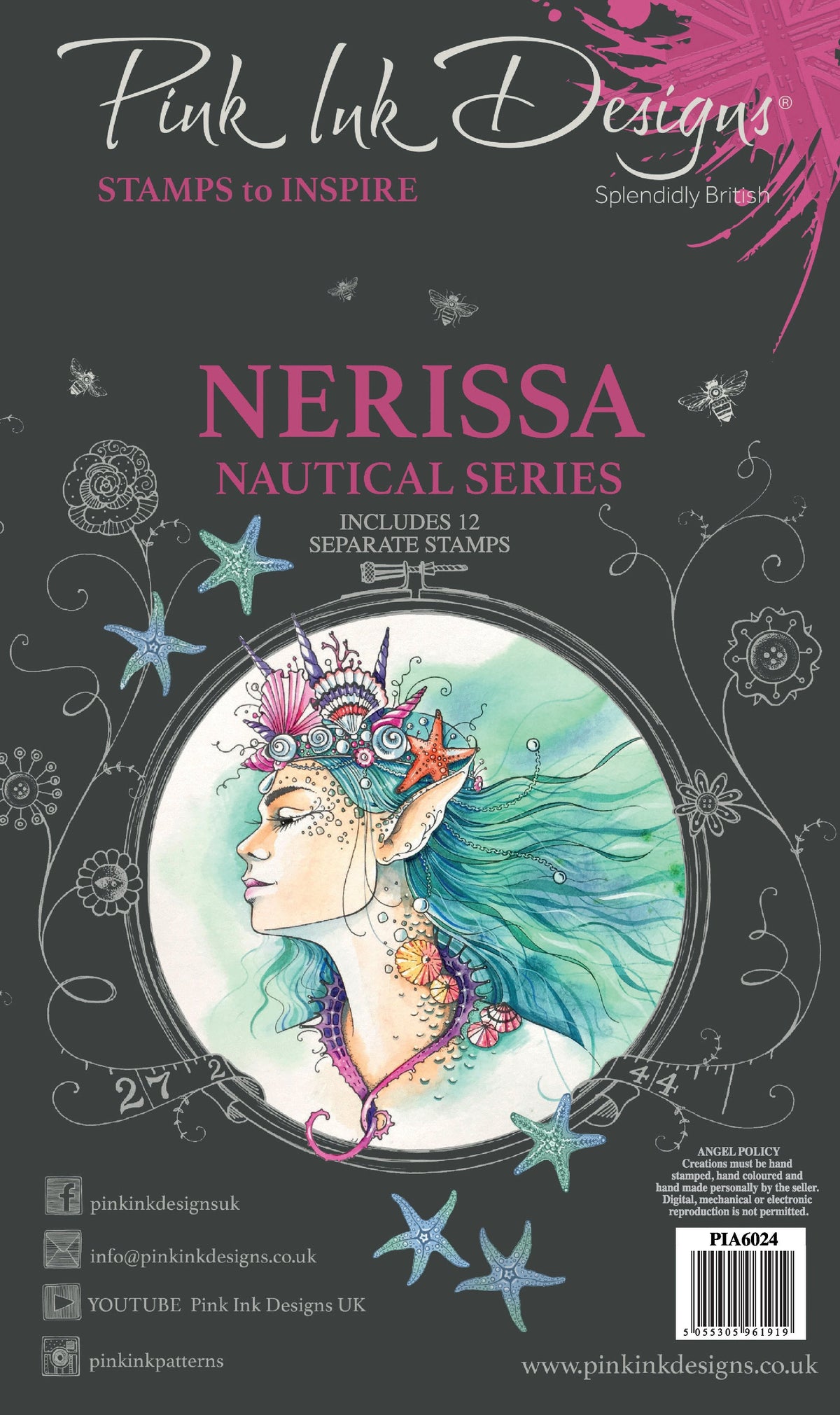 Pink Ink Designs Nerissa A6 Clear Stamp Set-1