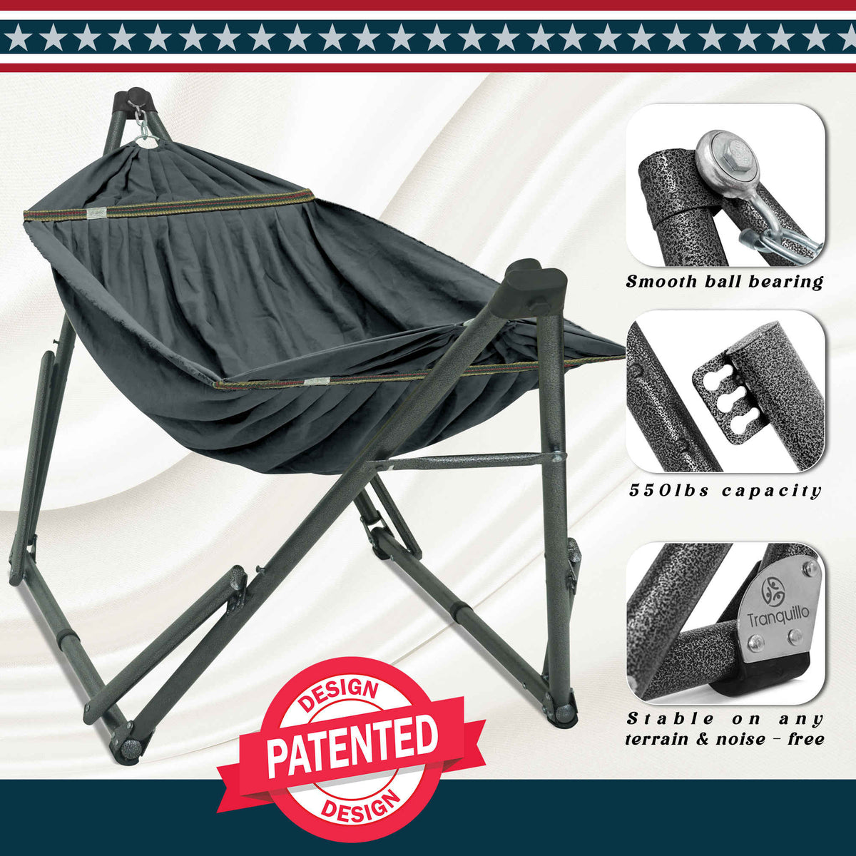 Uniki Canvas Hammock with Stand-41