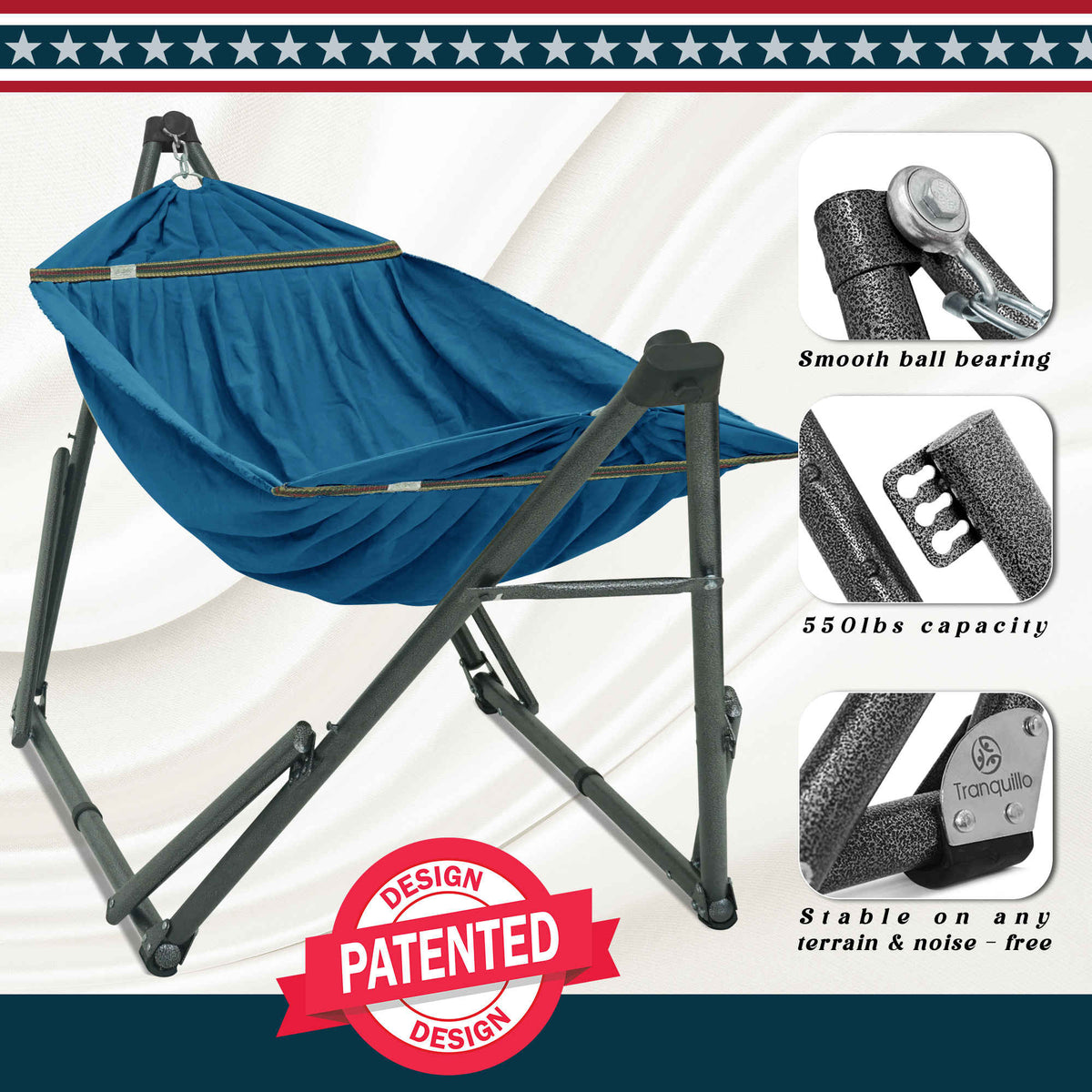 Uniki Canvas Hammock with Stand-14
