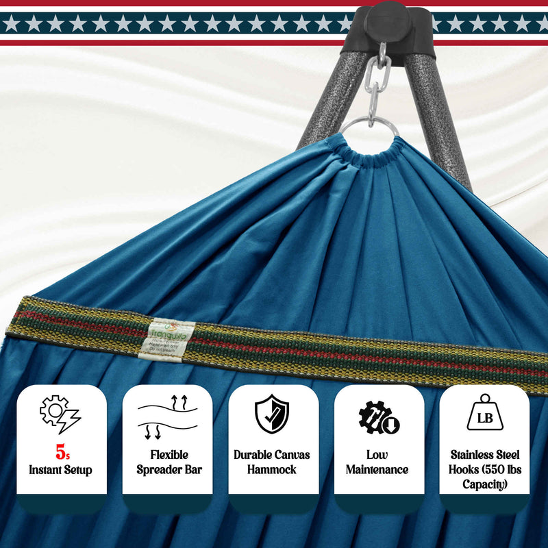 Uniki Canvas Hammock with Stand-15