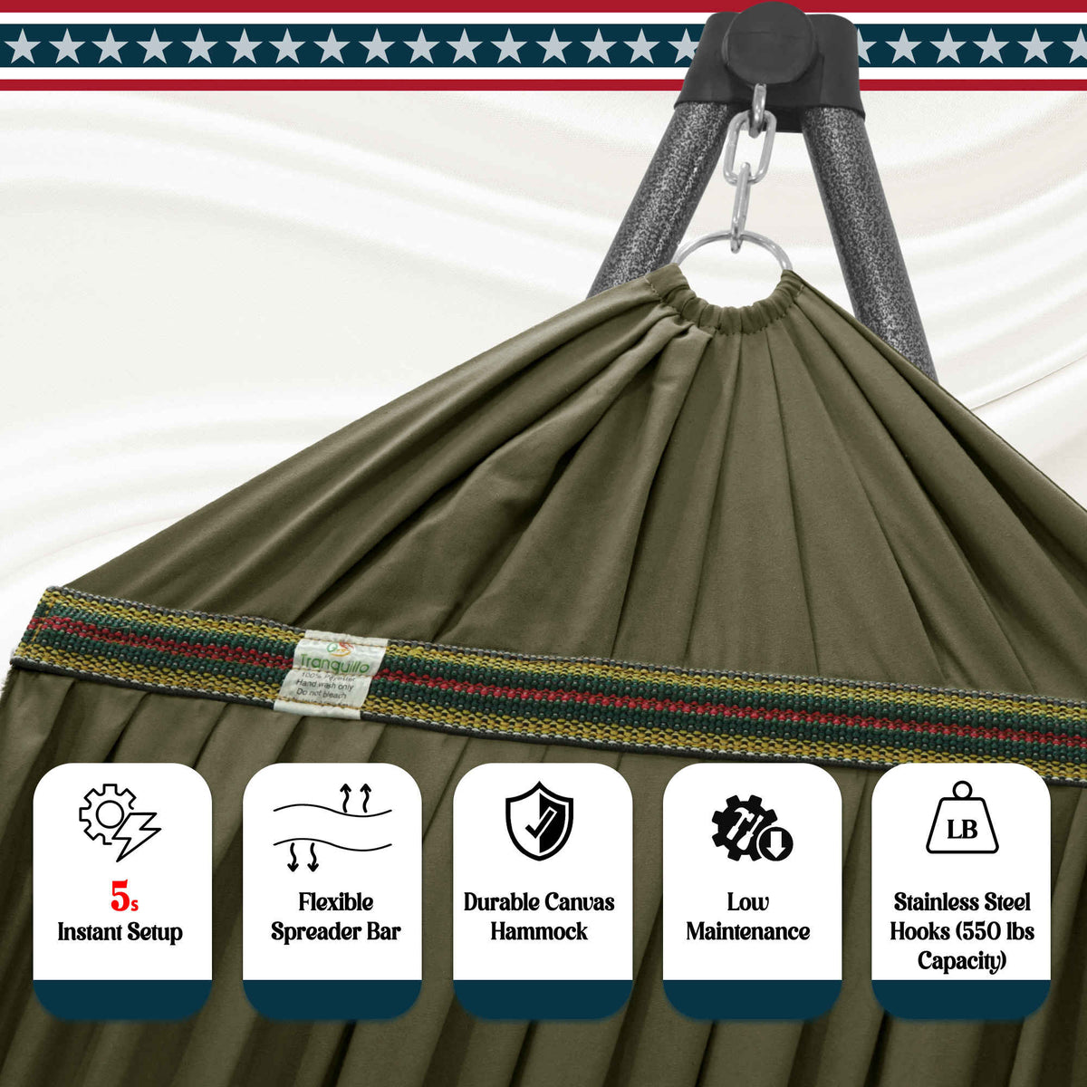 Uniki Canvas Hammock with Stand-24