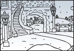 Embossing Folders - Snowy Stairs and Bow-1