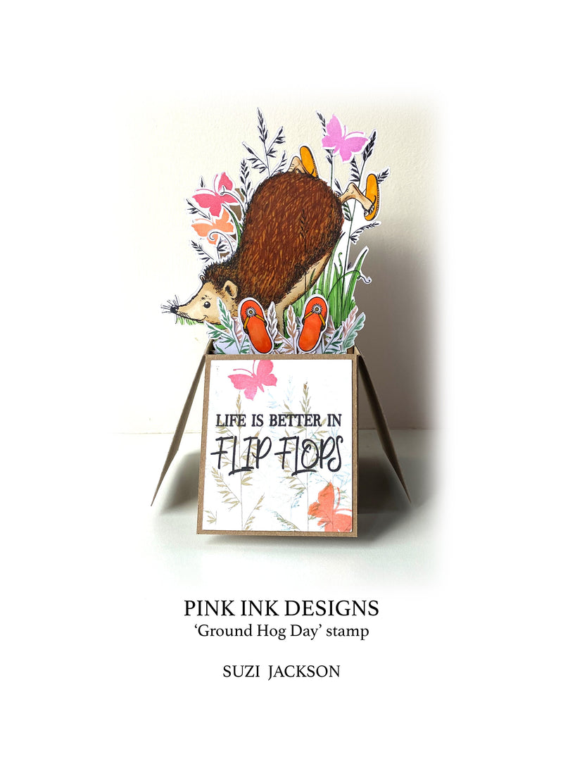 Pink Ink Designs Groundhog Day 6 in x 8 in Clear Stamp Set-2
