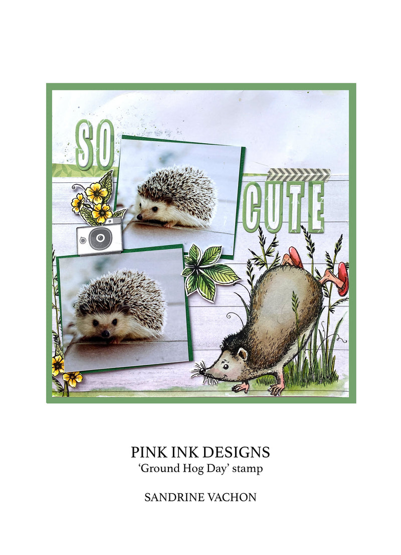 Pink Ink Designs Groundhog Day 6 in x 8 in Clear Stamp Set-3