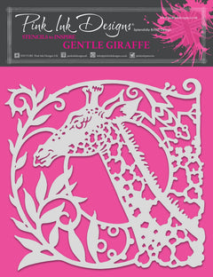 Pink Ink Designs Gentle Giraffe 8 in x 8 in Stencil-1