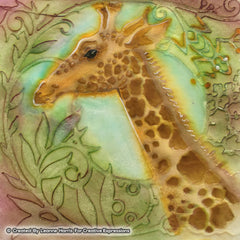 Pink Ink Designs Gentle Giraffe 8 in x 8 in Stencil-3