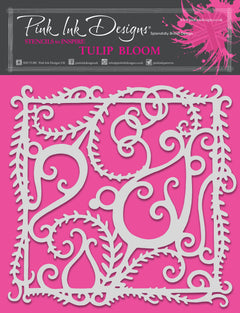 Pink Ink Designs Tulip Bloom 8 in x 8 in Stencil-1