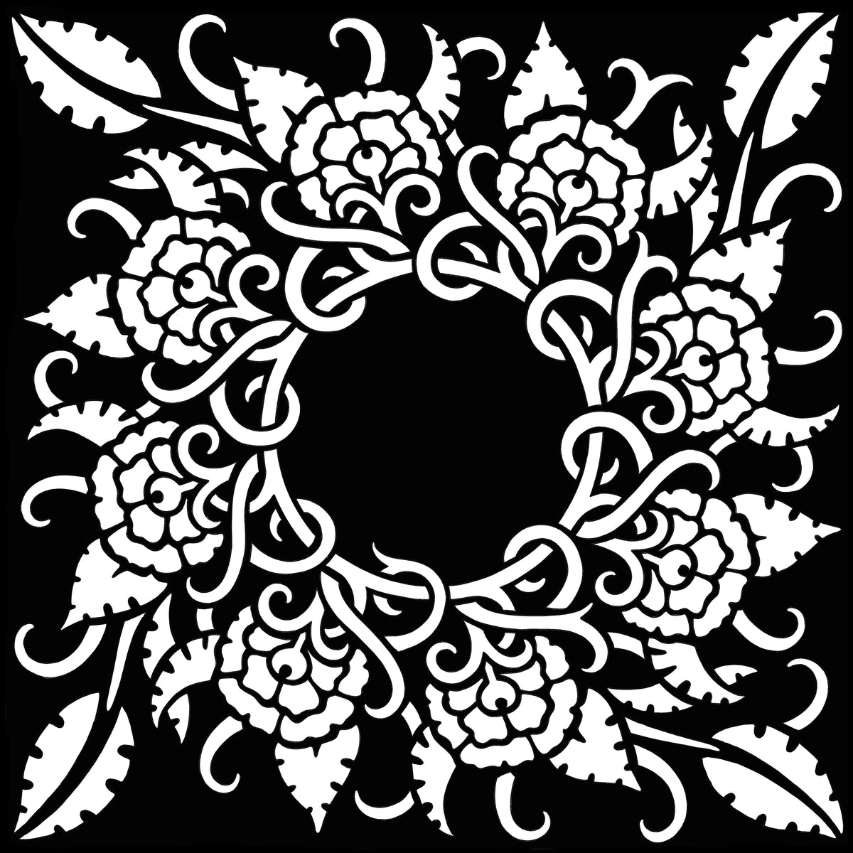 Pink Ink Designs Flowers & Vines 7 in x 7 in Stencil-6