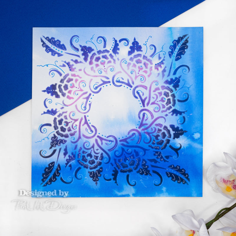 Pink Ink Designs Flowers & Vines 7 in x 7 in Stencil-3