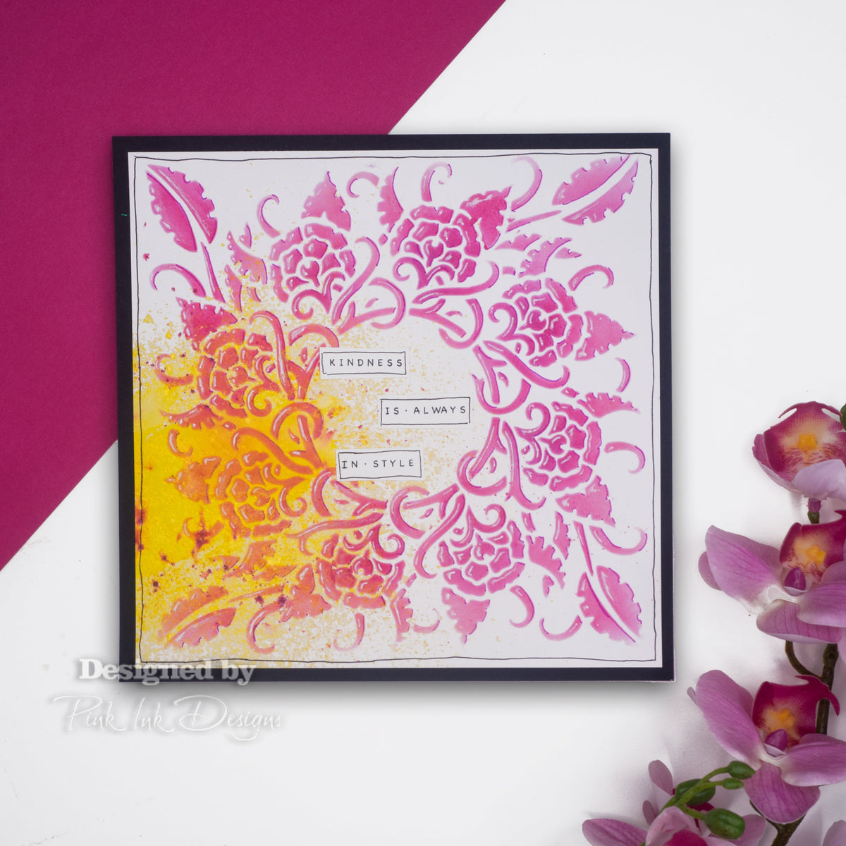 Pink Ink Designs Flowers & Vines 7 in x 7 in Stencil-4