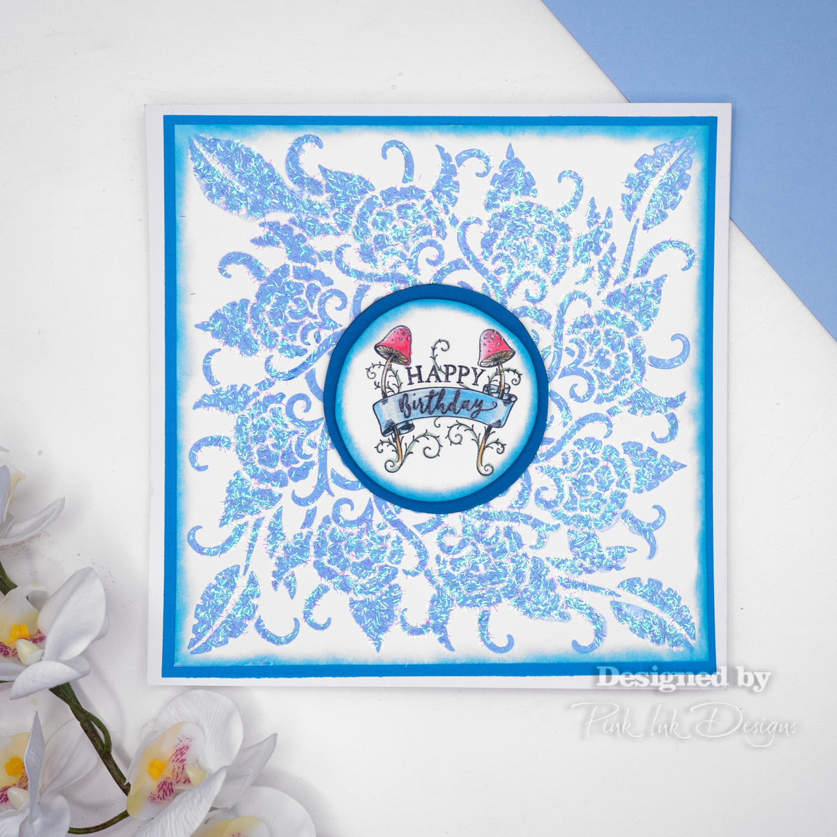 Pink Ink Designs Flowers & Vines 7 in x 7 in Stencil-5