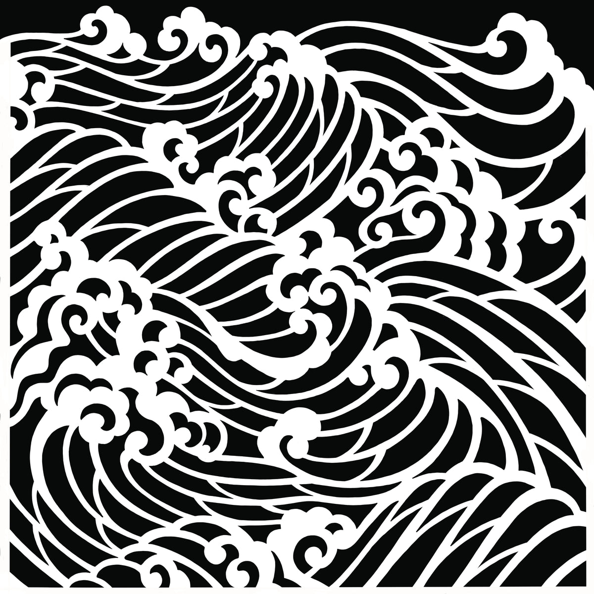 Pink Ink Designs Waves 7 in x 7 in Stencil-2